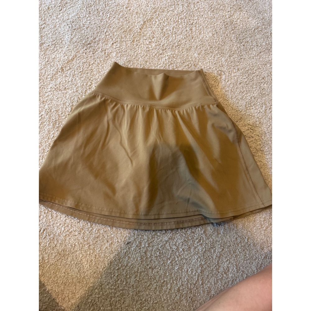 Lululemon Court Rival High-Rise Skirt Tan Brown Athletic Skort Size 2 LW8ALWS